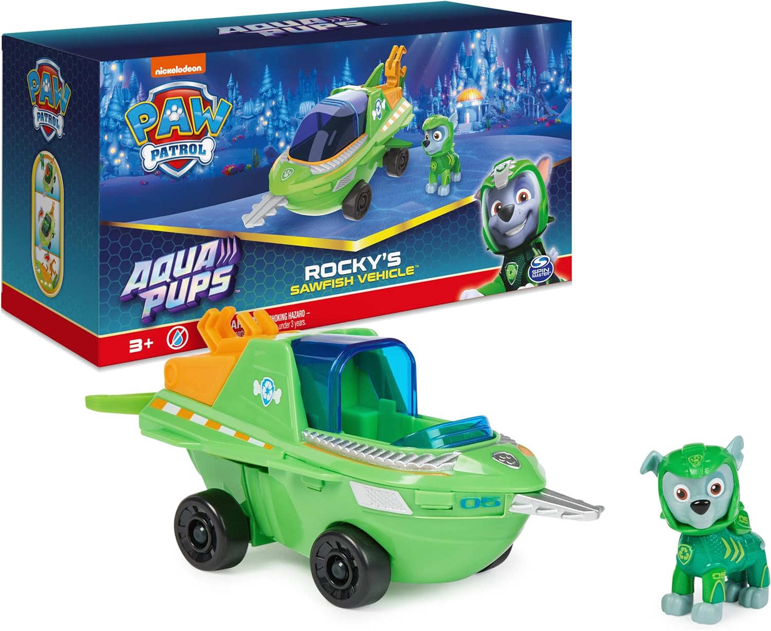 ≡ Машинка Рокки трансформер рыба-пила 【Toyexpress】 Аква Щенки Щенячий ...